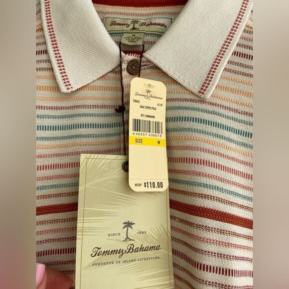 Tommy Bahama Mens Polo Shirt Size Medium - Picture 6 of 8